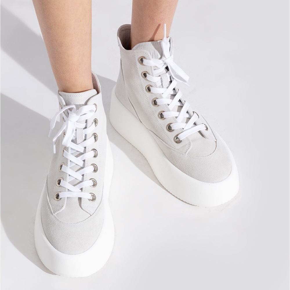 •MM6 Maison Margiela• Suede Flatform High Top Lace-up Sneakers Size EU 40 /US 10